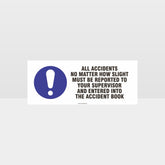 Custom Metal Sign,Accidents Must Be Reported Sign